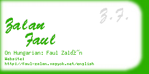 zalan faul business card